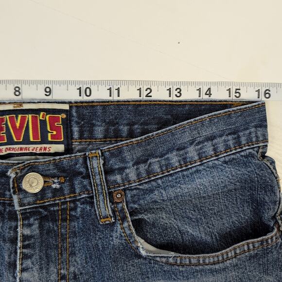 Vintage Levi's Skinny Jeans Men's 32x32 Blue Denim Bleached Distressed Stretch - Picture 11 of 16